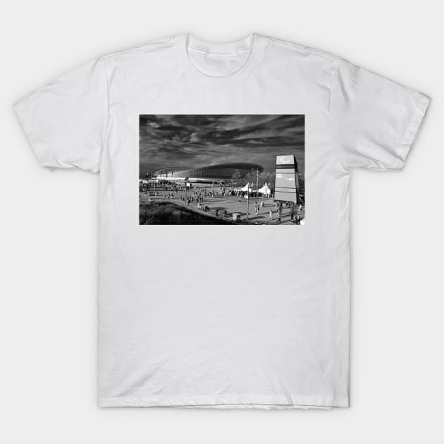 Lee Valley VeloPark 2012 London Olympic Velodrome T-Shirt by AndyEvansPhotos